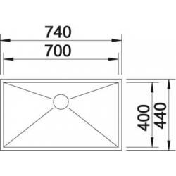 Zlewozmywak Blanco ZEROX 700-IF bez korka aut. 517 248